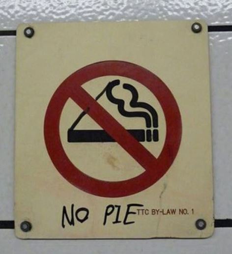 Vandalism - No Pie.JPG